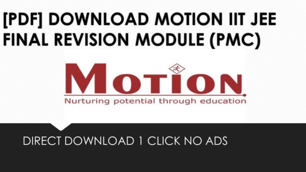 [PDF] DOWNLOAD MOTION IIT JEE FINAL REVISION MODULE