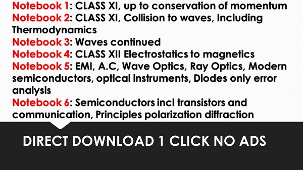 [PDF] DOWNLOAD PHYSICS HAND WRITTEN NOTES FOR IITJEE BY ALLEN KOTA